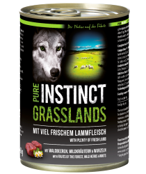 PURE INSTINCT GRASSLANDS mit Lamm für Hunde 6 x 400 g 