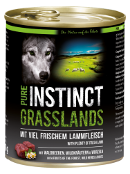 PURE INSTINCT GRASSLANDS mit Lamm für Hunde 6 x 800 g 