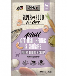 MAC's SUPER FOOD mit Geflügel, Hering und Shrimps für Katzen 12 x 100 g 