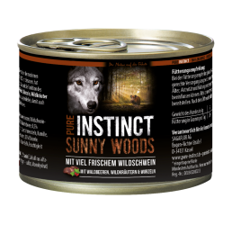 PURE INSTINCT SUNNY WOODS mit Wildschwein für Hunde 6 x 200 g 