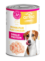arriba SINGLEPROTEIN mit Huhn für Hunde 6 x 400 g 