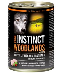PURE INSTINCT WOODLANDS Junior mit Truthahn für Hunde 6 x 800 g 