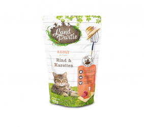 LandPartie mit Rind, Karotte für Katzen 22 x 85 g 