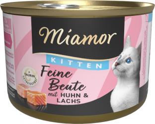 Miamor Feine Beute Kitten mit Huhn und Lachs 12 x 185 g 