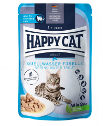 HAPPY CAT Culinary Meat mit Quellwasser Forelle 20 x 85 g 