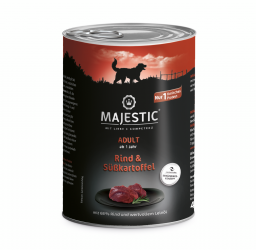 MAJESTIC mit Rind, Süßkartoffel für Hunde 6 x 400 g 