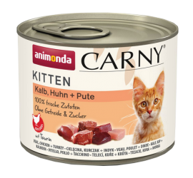 animonda CARNY Kitten mit Kalb, Huhn und Pute für Katzen 12 x 200 g 