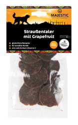 MAJESTIC Straußentaler mit Grapefruit für Hunde 80 g 