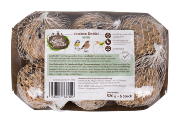 LandPartie Wildvogel Insekten-Knödel mit Netz 6 Stk. 