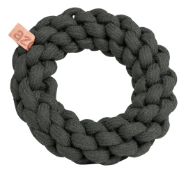 azoona® Hundespielzeug Tau-Ring ca. 18cm in grau 