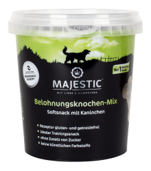 MAJESTIC Belohnungsknochen-Mix Softsnack mit Kaninchen für Hunde 500 g 