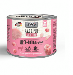 MAC'S SUPER FOOD mit Kalb, Pute für Katzen 6 x 200 g 
