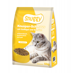 snuggy Katze Knusper-Schmaus 5kg Beutel mit Geflügel und Gemüse 