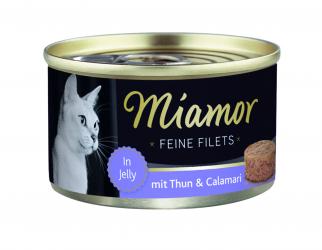 Miamor FEINE FILETS mit Thunfisch, Calamari für Katzen 24 x 100 g 