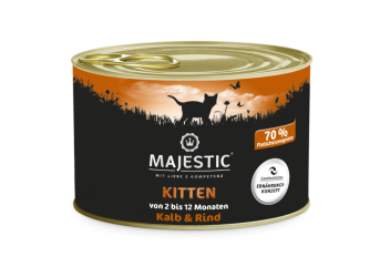 MAJESTIC Kitten mit Kalb, Rind 6 x 200 g 