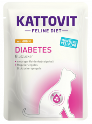 KATTOVIT Feline Diet Diabetes mit Huhn für Katzen 24 x 85 g 