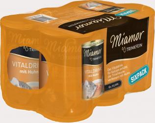 Miamor TRINKFEIN VITALDRINK mit Huhn für Katzen 6 x 135 ml 
