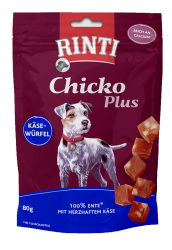 RINTI Chicko Plus Käsewürfel mit Ente für Hunde 80 g 