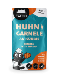 CAFOO mit Huhn, Garnele an Kürbis für Katzen 12 x 125 g 