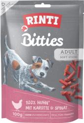 RINTI Bitties Weiche Hühnchenstückchen mit  Karotte, Spinat für Hunde 100 g 