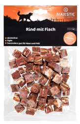 MAJESTIC Rind mit Fisch für Hunde 150 g 