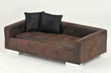 SILVIO DESIGN Tiersofa Toby ca. 42 x 23 x 70 cm, braun-schwarz 