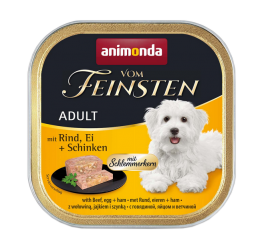animonda VOM FEINSTEN mit Rind, Ei und Schinken für Hunde 22 x 150 g 