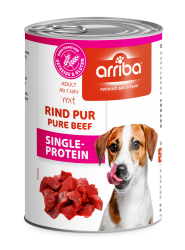 arriba SINGLEPROTEIN mit Rind für Hunde 6 x 400 g 
