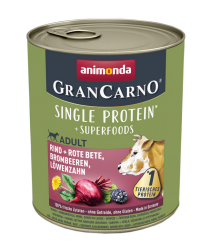 animonda GRAN CARNO  mit Rind, Rote Beete, Brombeeren und Löwenzahn für Hunde 6 x 400 g 