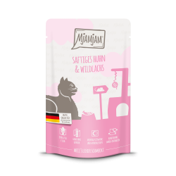 MjAMjAM mit Huhn, Wildlachs für Katzen 12 x 125 g 