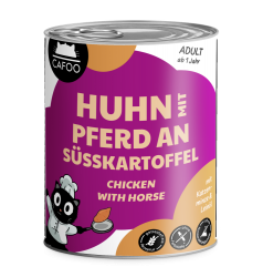 CAFOO mit Huhn, Pferd an Süßkartoffel für Katzen 6 x 800 g 