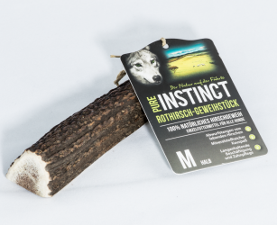 PURE INSTINCT Rothirsch-Geweihstück für Hunde Halb M 