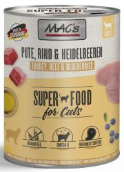 MAC's SUPER FOOD mit Pute, Rind und Heidelbeeren für Katzen 6 x 800 g 