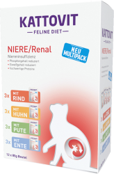 KATTOVIT Feline Diet Niere/Renal Multipack für Katzen 12 x 85 g 