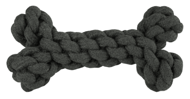 azoona® Hundespielzeug Tau-Knochen ca. 17,5cm in grau 