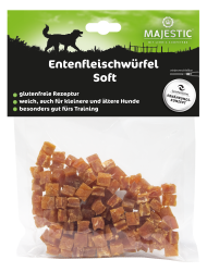 MAJESTIC Entenfleischwürfel Soft für Hunde 200 g 