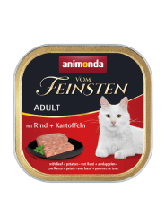 animonda VOM FEINSTEN mit Rind, Kartoffeln für Katzen 32 x 100 g 