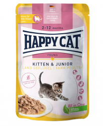 HAPPY CAT Young Meat Kitten, Junior mit Land-Geflügel 20 x 85 g 