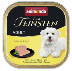 animonda VOM FEINSTEN ADULT mit Pute, Käse für Hunde 22 x 150 g 