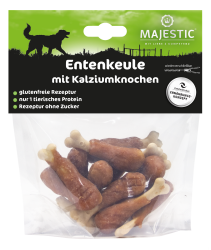 MAJESTIC Entenkeule mit Kalziumknochen für Hunde 150 g 