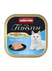 animonda VOM FEINSTEN mit Pute, Forelle für Katzen 32 x 100 g 