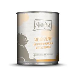 MjAMjAM mit Huhn an leckeren Möhrchen, Katzenminze für Katzen 6 x 800 g 