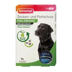 beaphar Zecken- und Flohschutz Halsband reflektierend für Hunde 65 cm 