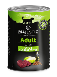 MAJESTIC mit Ente, Süßkartoffel für Hunde 6 x 400 g 