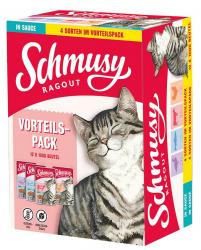 Schmusy Ragout Vorteilspack in Sauce für Katzen 12 x 100 g 