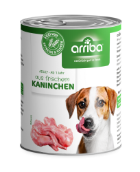 arriba mit Kaninchen für Hunde 6 x 800 g 