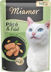Miamor Pate & Filet mit Wild, Huhnfilet für Katzen 10 x 85 g 