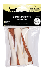MAJESTIC Dental Twister L mit Huhn für Hunde 300 g 