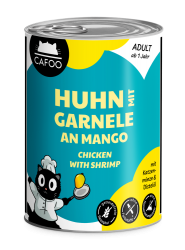 CAFOO mit Huhn, Garnele an Mango für Katzen 6 x 400 g 