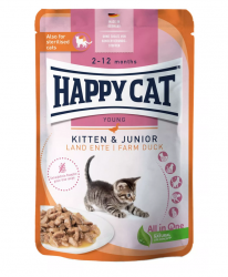HAPPY CAT Young Meat Kitten, Junior mit Land-Ente 20 x 85 g 